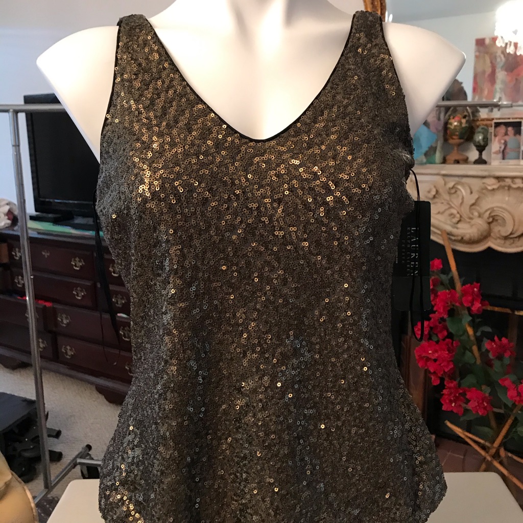 Ralph Lauren Sequenced V Neck Tank